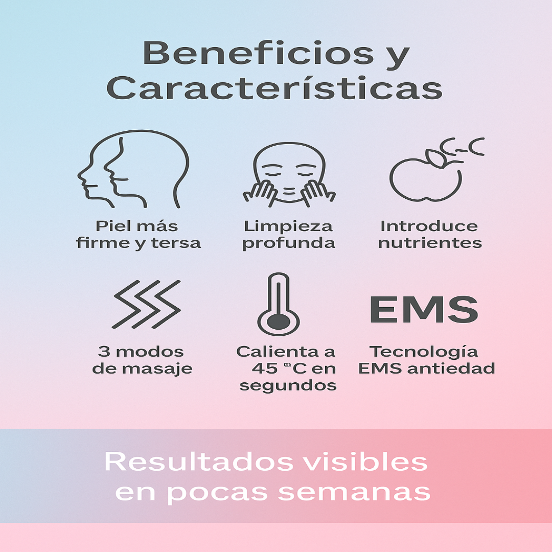 MASAJEADOR FACIAL & CUELLO ANTIEDAD PRO